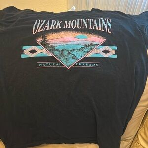 Ozark mountains black tee shirt large